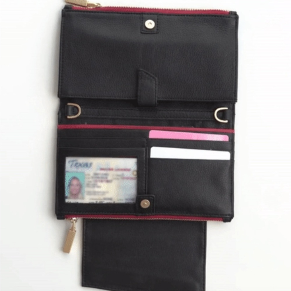 Hammitt Levy Black wallet clutch, gunmetal - Picture 3 of 10